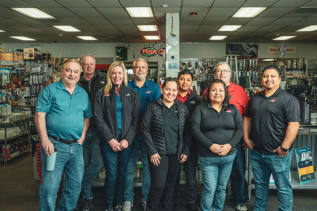 Dick's Restaurant Supply Seattle location staff members at Seattle showroom