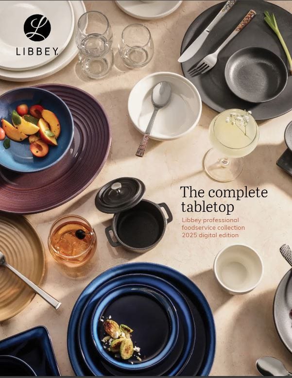 Product catalog Libby: The Complete Tabletop 2025 edition cover for professional foodservice tableware