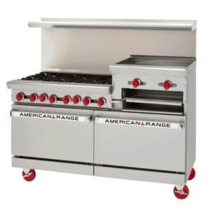 American Range stove with griddle cooking equipment at Dick's Restaurant Supply in Seattle, Bellevue, and Mount Vernon