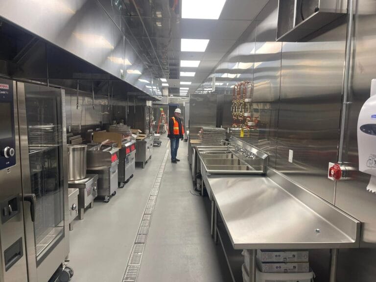 Commercial kitchen built by Dick's Restaurant Supply