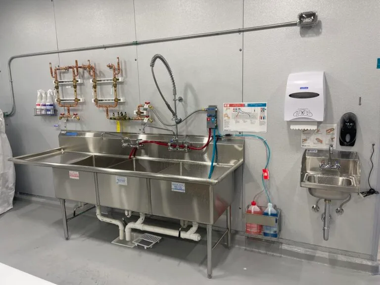 Sink station sold and set up by Dick's Restaurant Supply